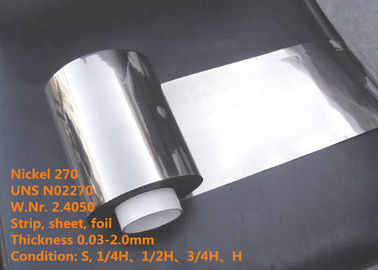 นิกเกิล 270 / UNS N02270 ฟอยล์โลหะพิเศษระดับไฮเอนด์ / ลวดสำหรับชิ้นส่วนอิเล็กทรอนิกส์