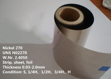 นิกเกิล 270 / UNS N02270 ฟอยล์โลหะพิเศษระดับไฮเอนด์ / ลวดสำหรับชิ้นส่วนอิเล็กทรอนิกส์