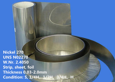 นิกเกิล 270 / UNS N02270 ฟอยล์โลหะพิเศษระดับไฮเอนด์ / ลวดสำหรับชิ้นส่วนอิเล็กทรอนิกส์